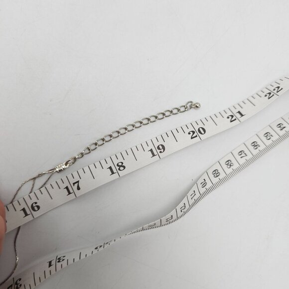 Vintage Teardrop Acrylic Crystal Dangle Layered Multi-Strand Necklace 16-18" - Picture 5 of 5